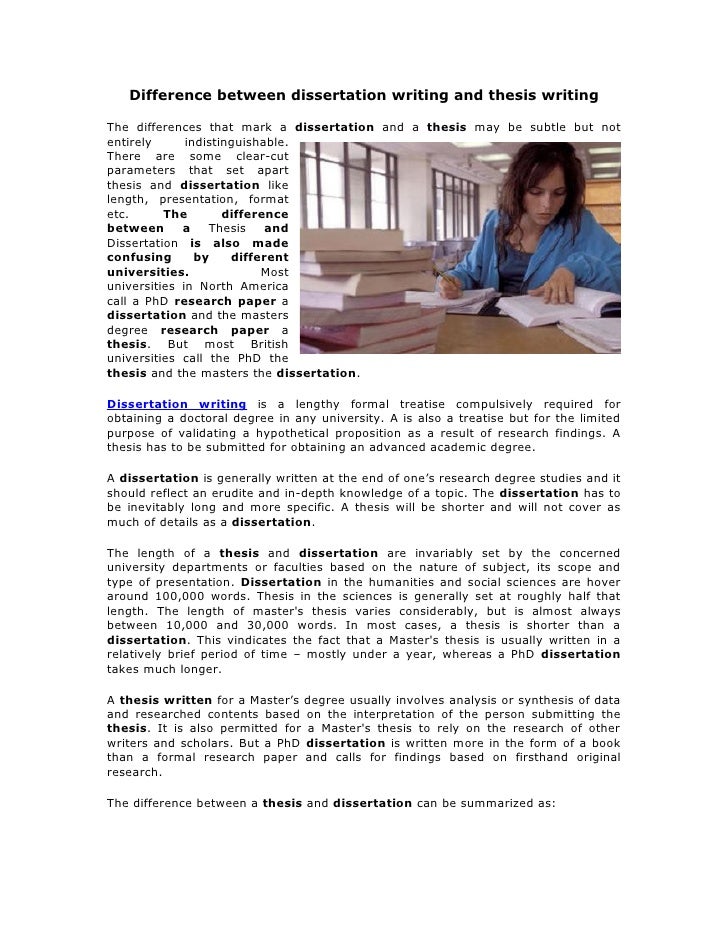 Difference between thesis and dissertation uk