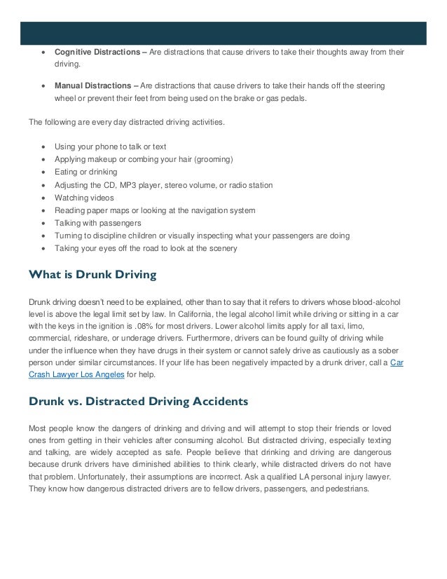Difference Between Drunk vs. Distracted Driving Which Is Worse?