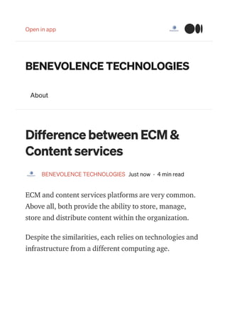 Difference between ECM & Content services