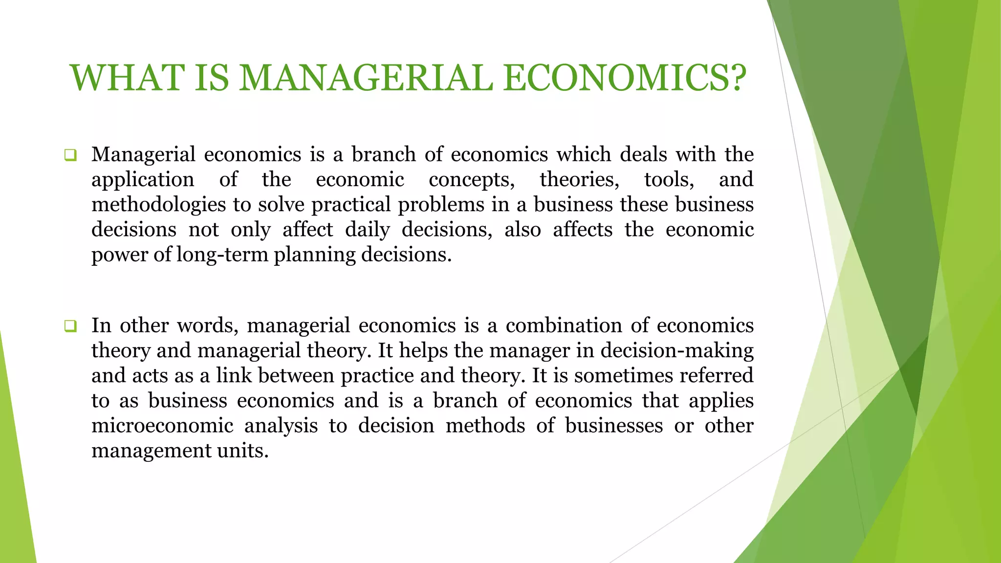 Difference between economics and managerial economics | PPTX