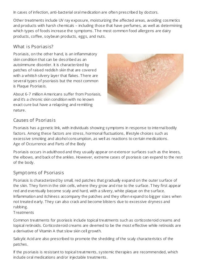 Difference between eczema and psoriasis