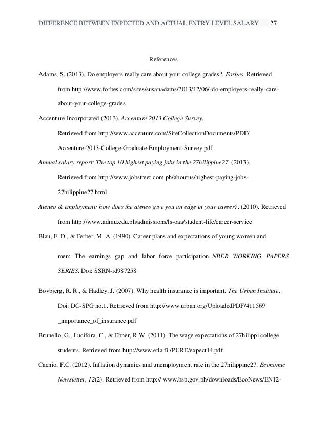 A Descriptive Study on the Difference between Expected and ...