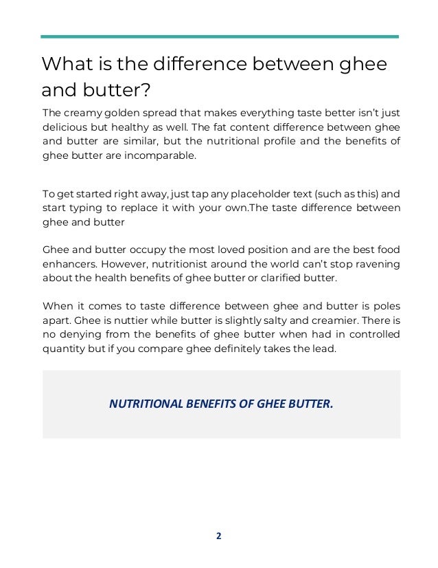 What is the difference between ghee and butter?