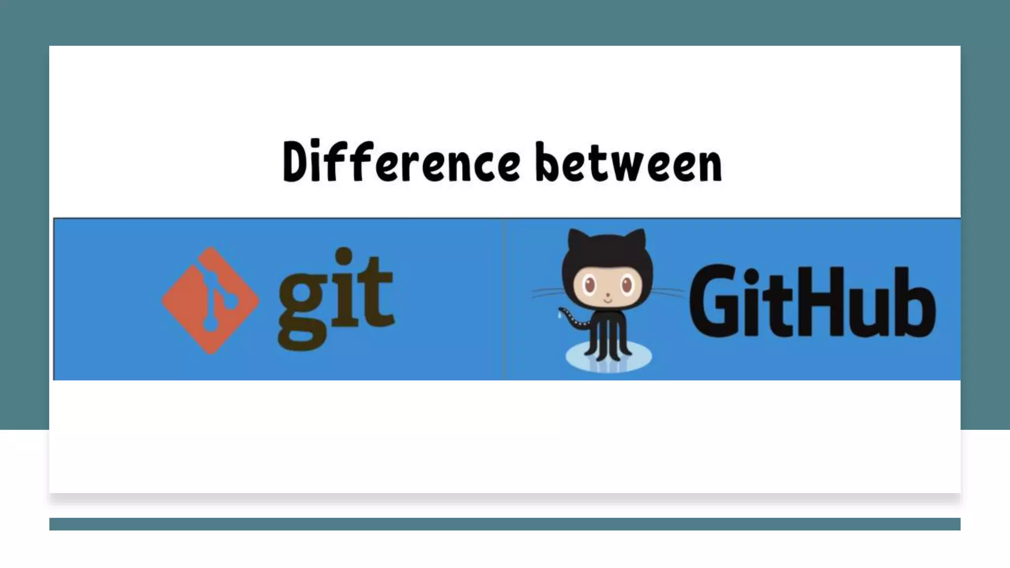 Difference between Git and Github | PPT