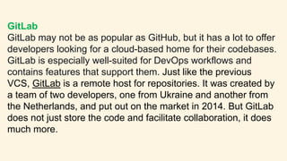 Difference between Github vs Gitlab vs Bitbucket
