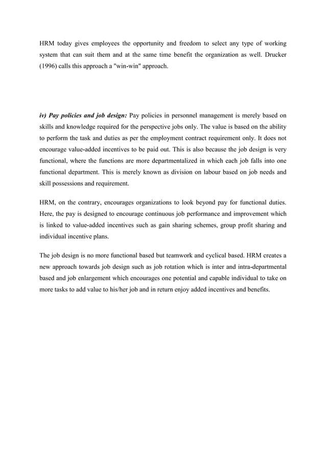 Difference between human resource management and personnel management