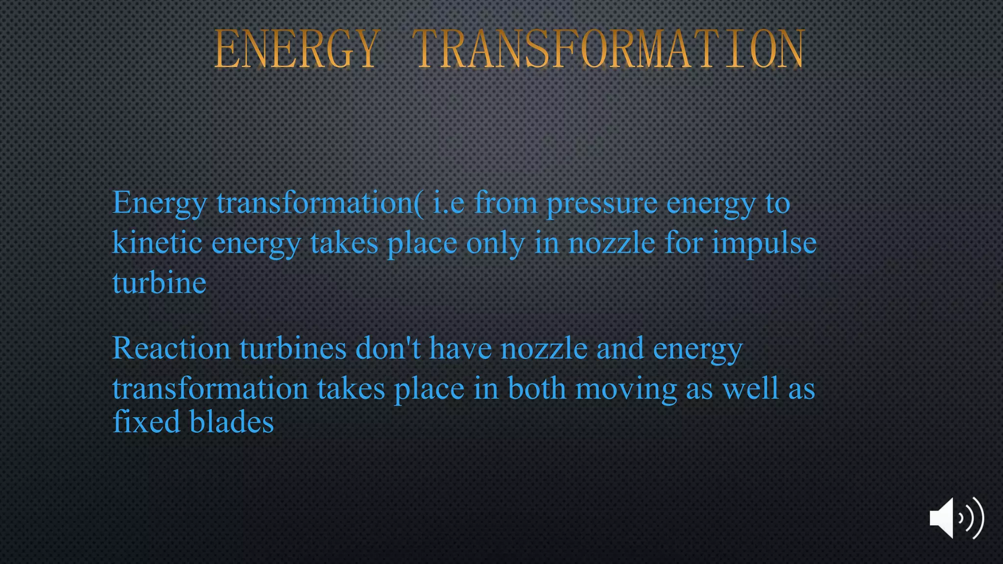 Difference between impulse and reaction turbine ppt