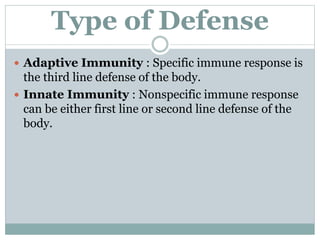 Difference between innate and adaptive immunity | PPTX