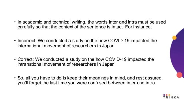 Difference Between Inter and Intra | PPTX