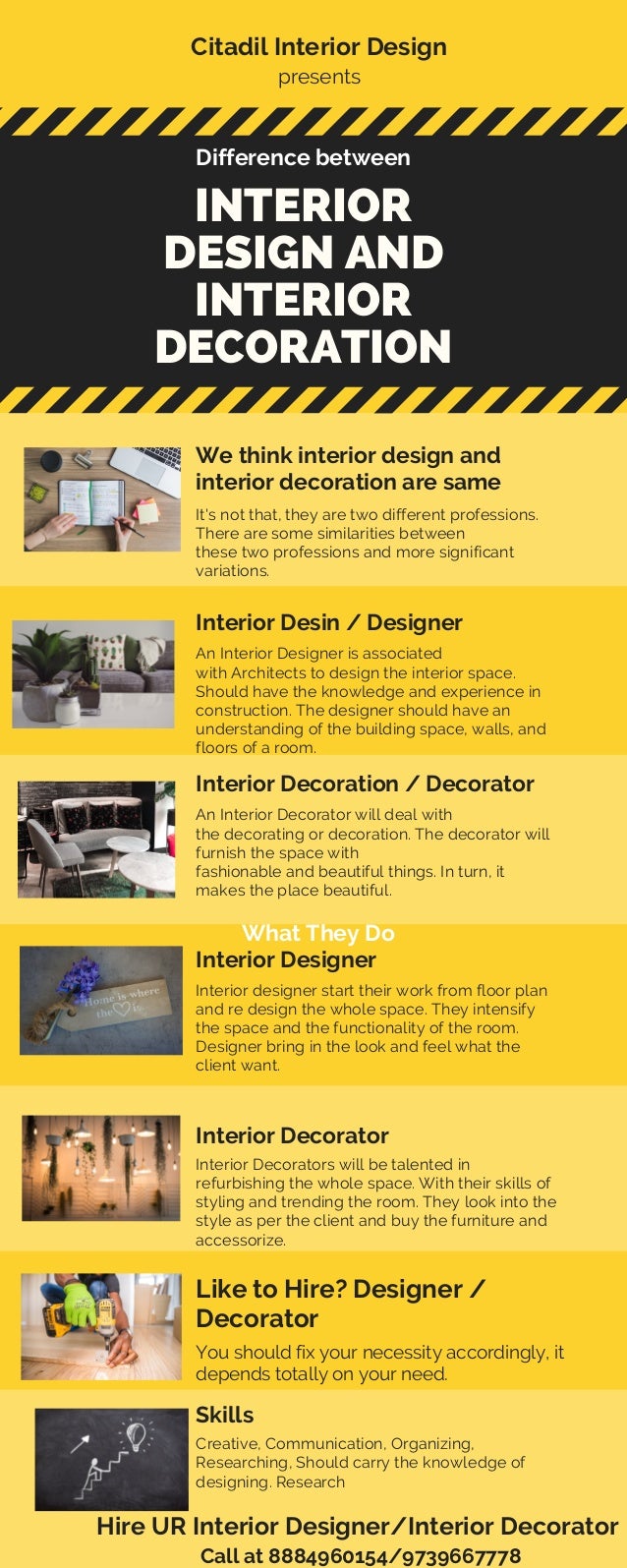 Difference between interior design and interior decoration