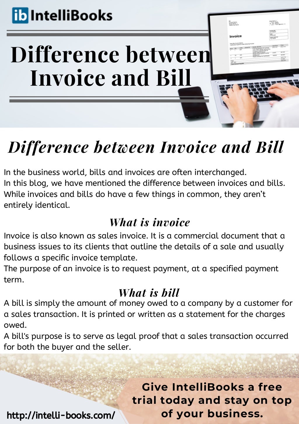 Difference Between Invoice And Bill By Intellibooks vrogue.co