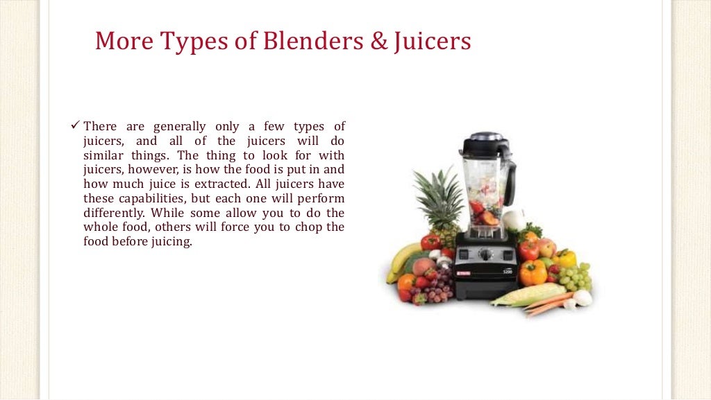 Difference between juicers and blenders