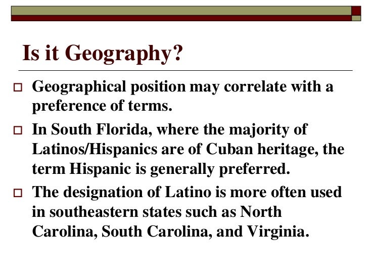 Difference between latino and hispanic