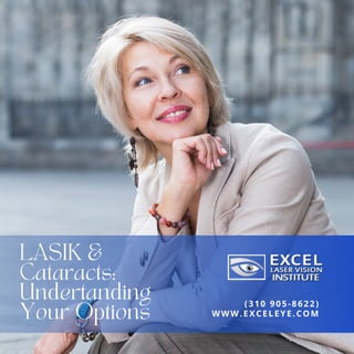 LASIK &
Cataracts:
Undertanding
Your Options WWW.EXCELEYE.COM
(310 905-8622)
 