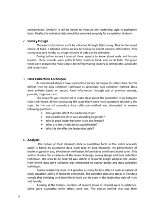 Difference between male and female leadership style | PDF