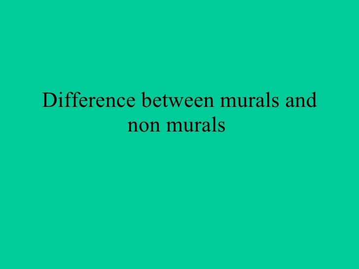 Difference between murals and non murals