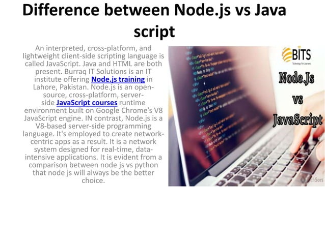Difference between Node.js vs Java script | PPT