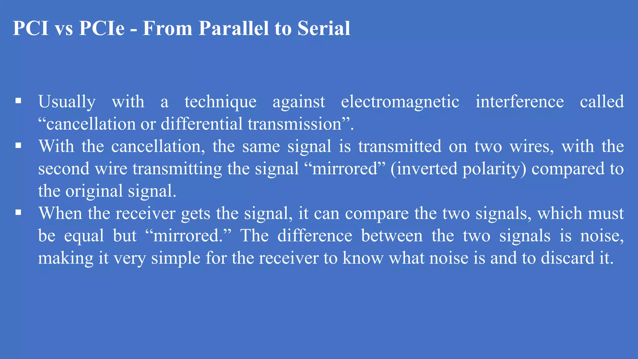 Difference between PCI PCI-X PCIe | PPTX | Computer Peripherals | Computing