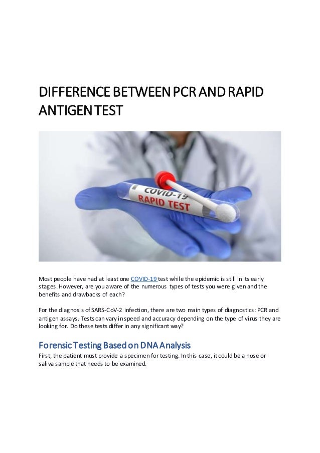 DIFFERENCE BETWEEN PCR AND RAPID ANTIGEN TEST.docx
