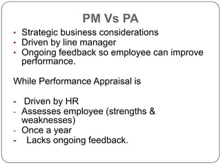 Difference Between Performance Management & Talent Managmentt | PPTX