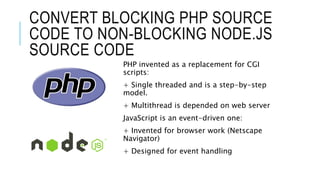 Difference between php and node | PPT