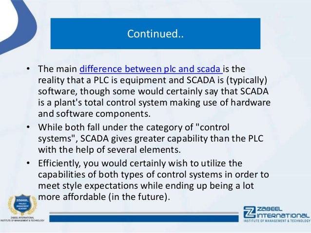 Difference between plc and scada - Which is better PLC or scada?