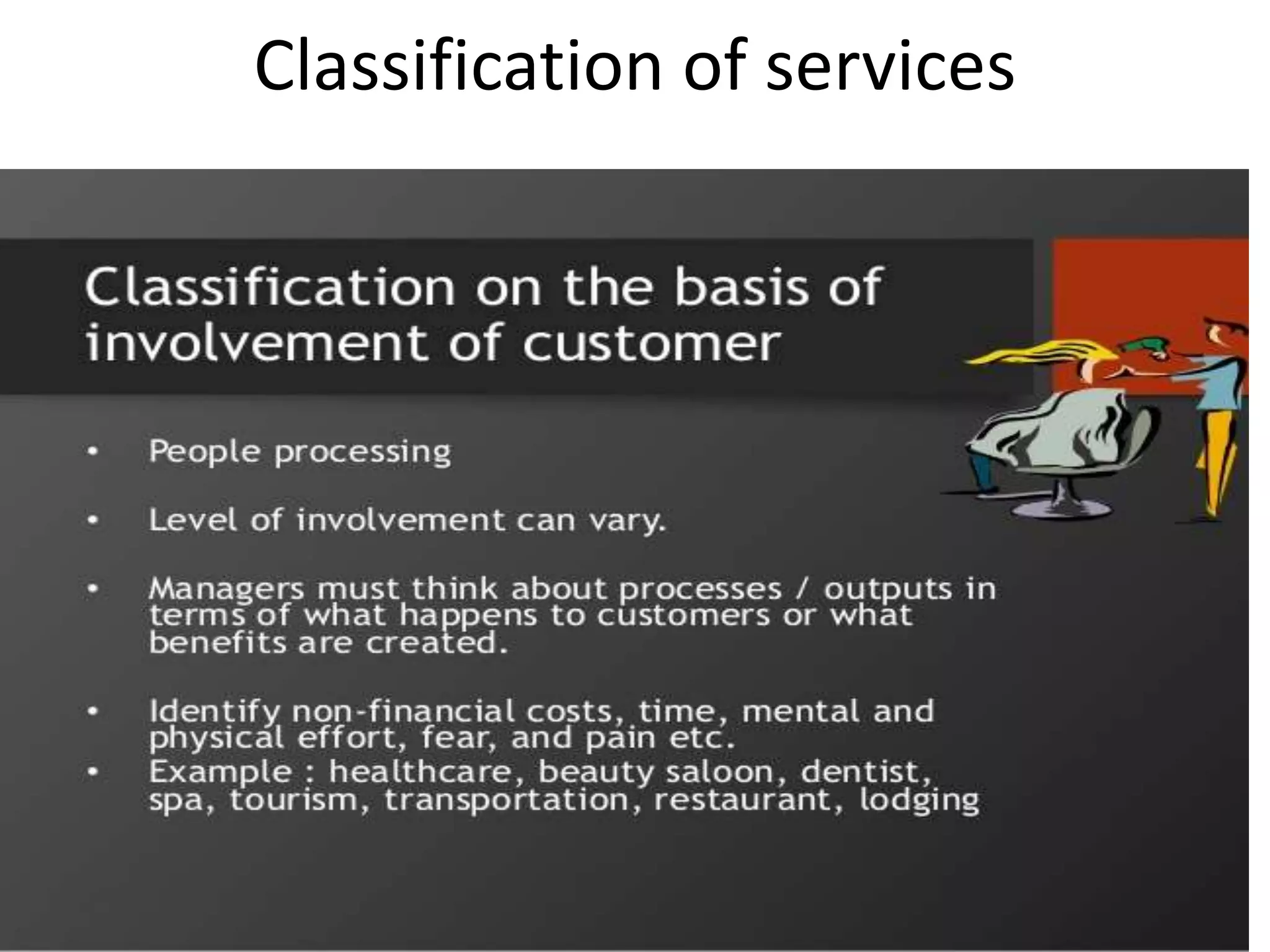 Classification of services
 
