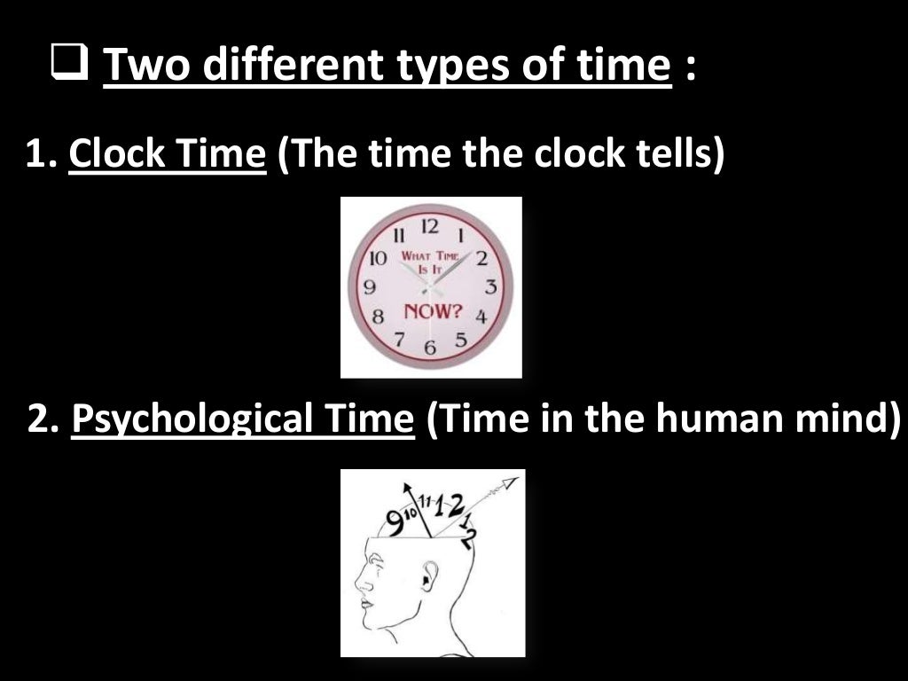 Difference between psychological time and clock time with reference t…