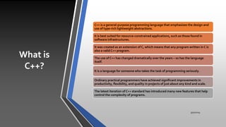 Difference between python and c++ | PPTX