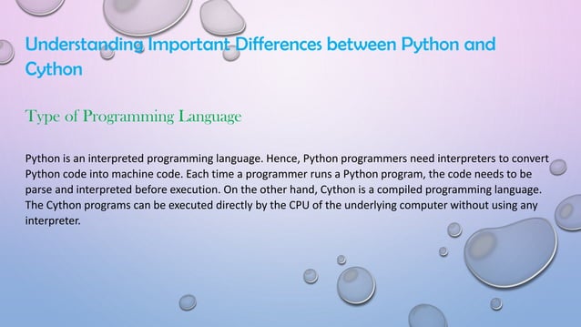 Difference between python and cython | PPT
