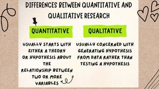 QUANTITATIVE QUALITATIVE