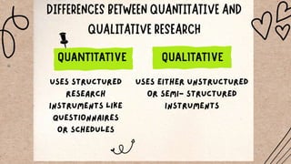 QUANTITATIVE QUALITATIVE