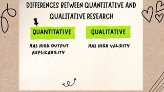 QUANTITATIVE QUALITATIVE