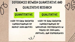 QUANTITATIVE QUALITATIVE