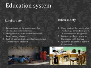Difference between rural and urban society | PPTX