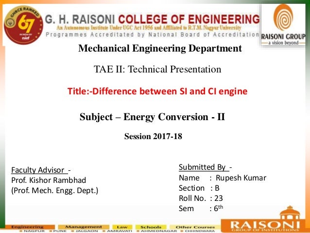 Difference between si and ci engine