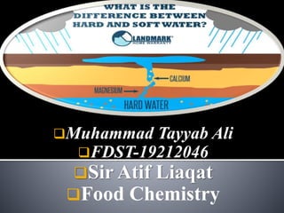 Muhammad Tayyab Ali
FDST-19212046
Sir Atif Liaqat
Food Chemistry
 