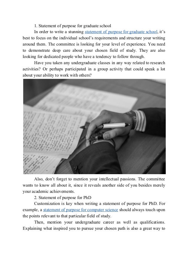 Difference between academic statement of purpose and personal statement picture