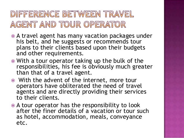 tour operator and travel agency similarities