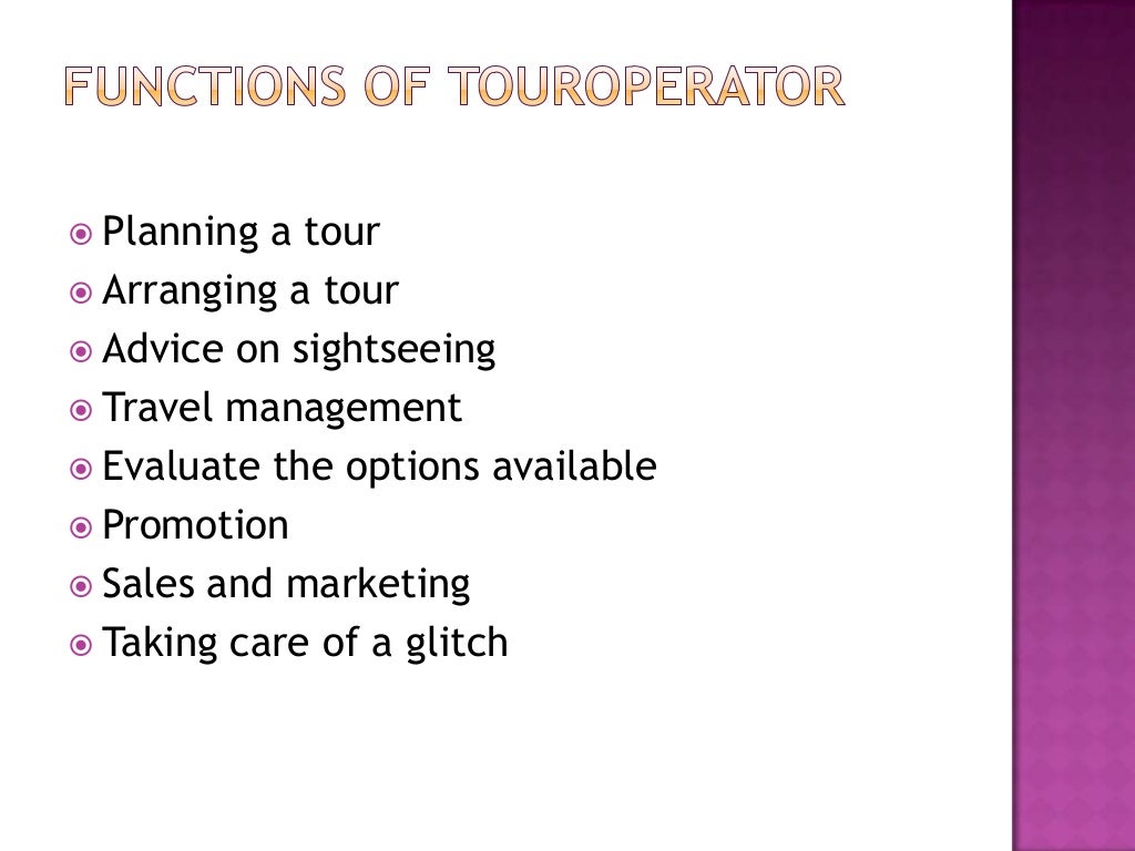 Difference between tour operator and travel agent