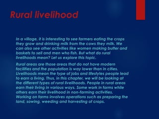 Types Livelihood Difference between urban and rural livelihood.pptx