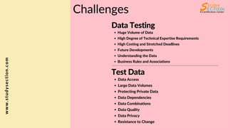 Difference between Data Testing and Test Data | PPT