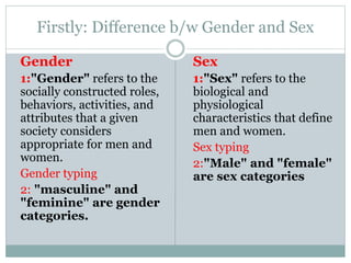 Difference bw gender and sex | PPTX