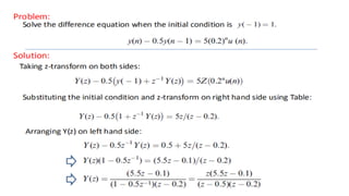Difference equation using z transform day 4 | PDF