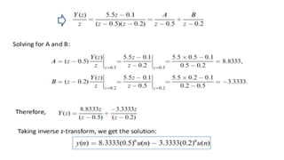 Difference equation using z transform day 4 | PDF