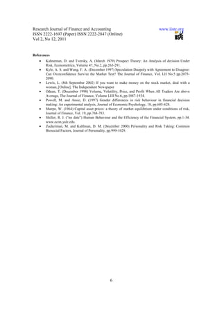 Difference in gender attitude in investment decision making in india | PDF