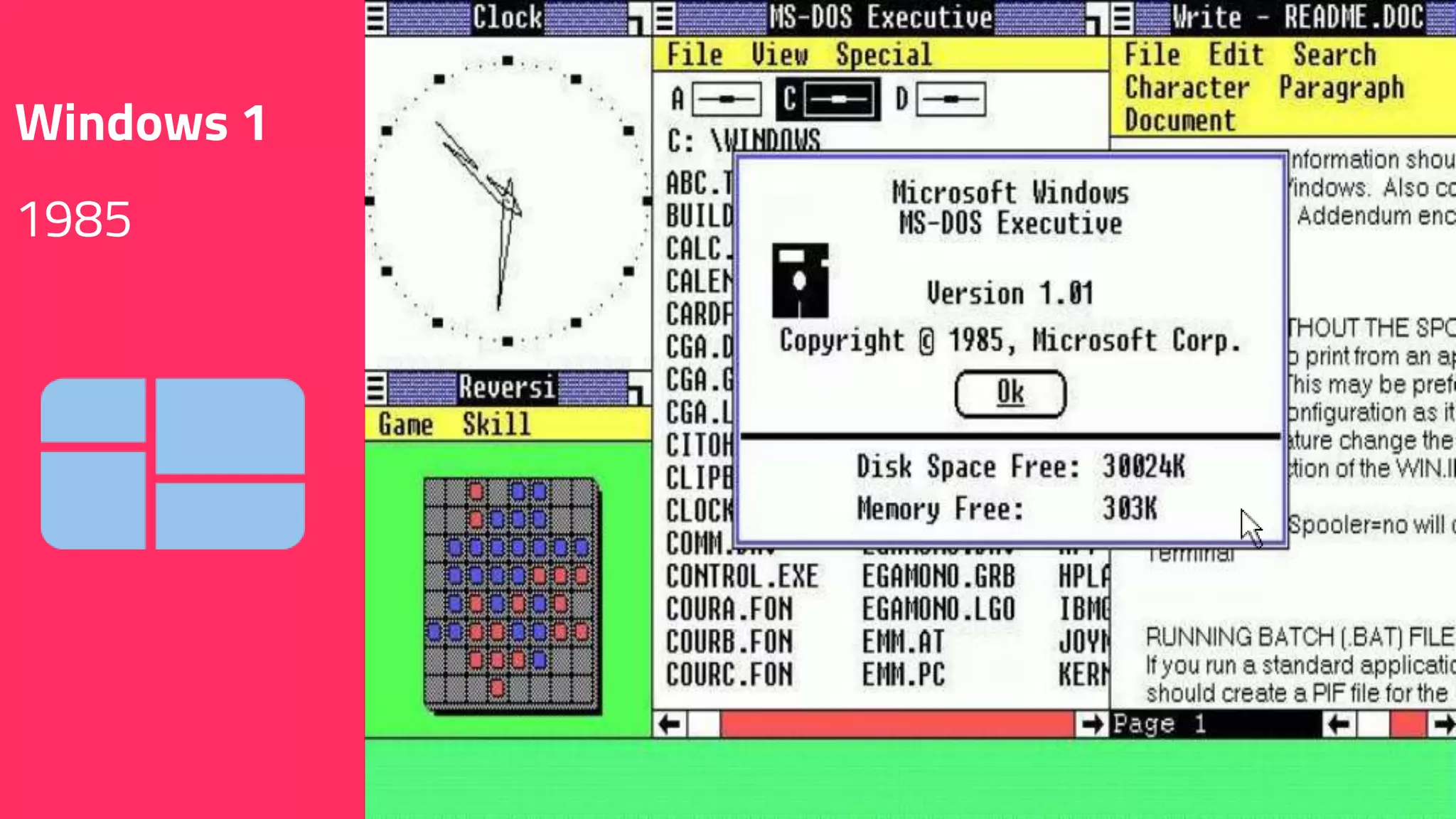 Windows 1
1985
 