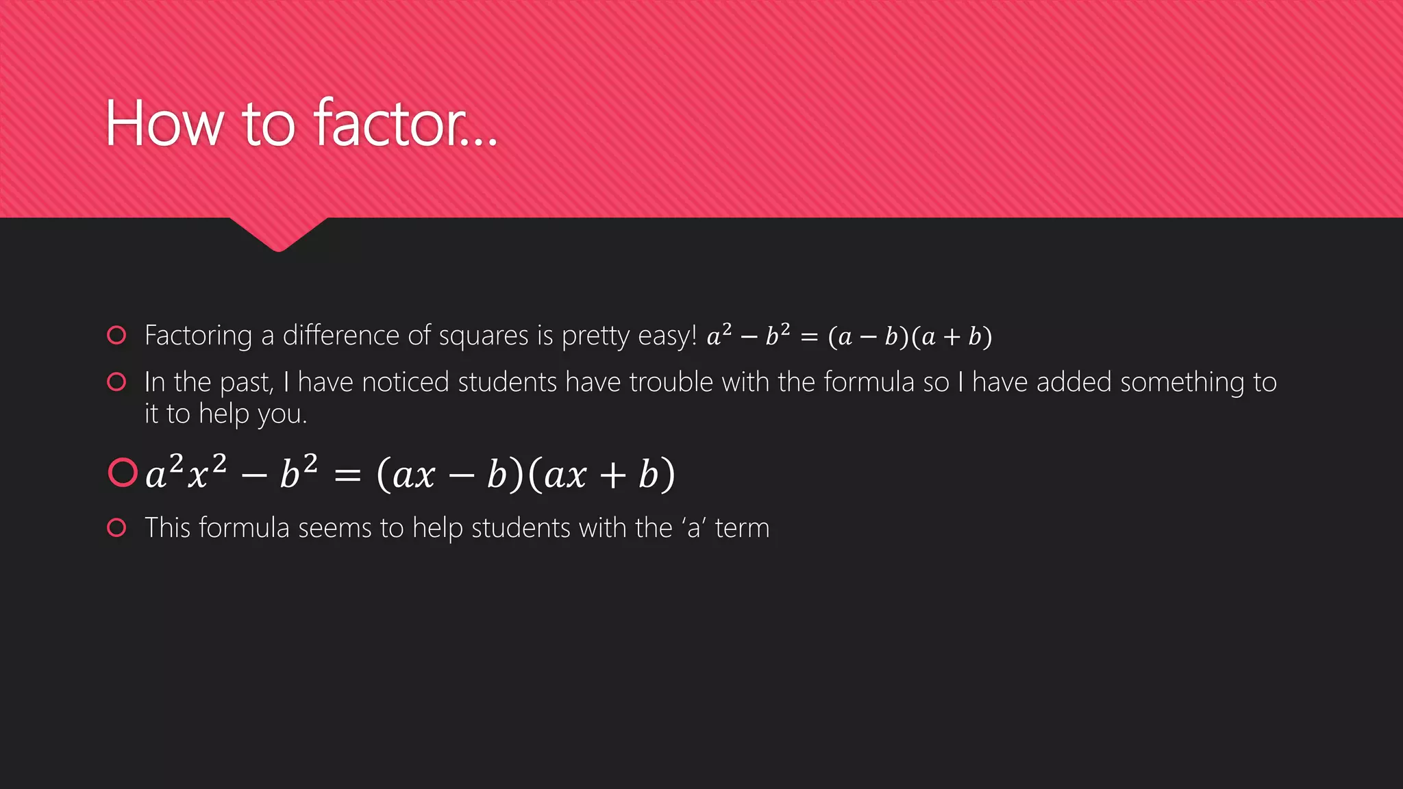 Difference Of Squares PPT difference-of-squares-ppt
