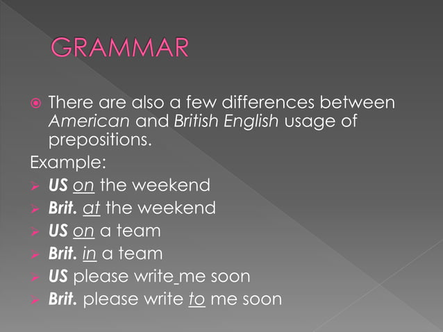 Differences Between American English and British English (Leyla