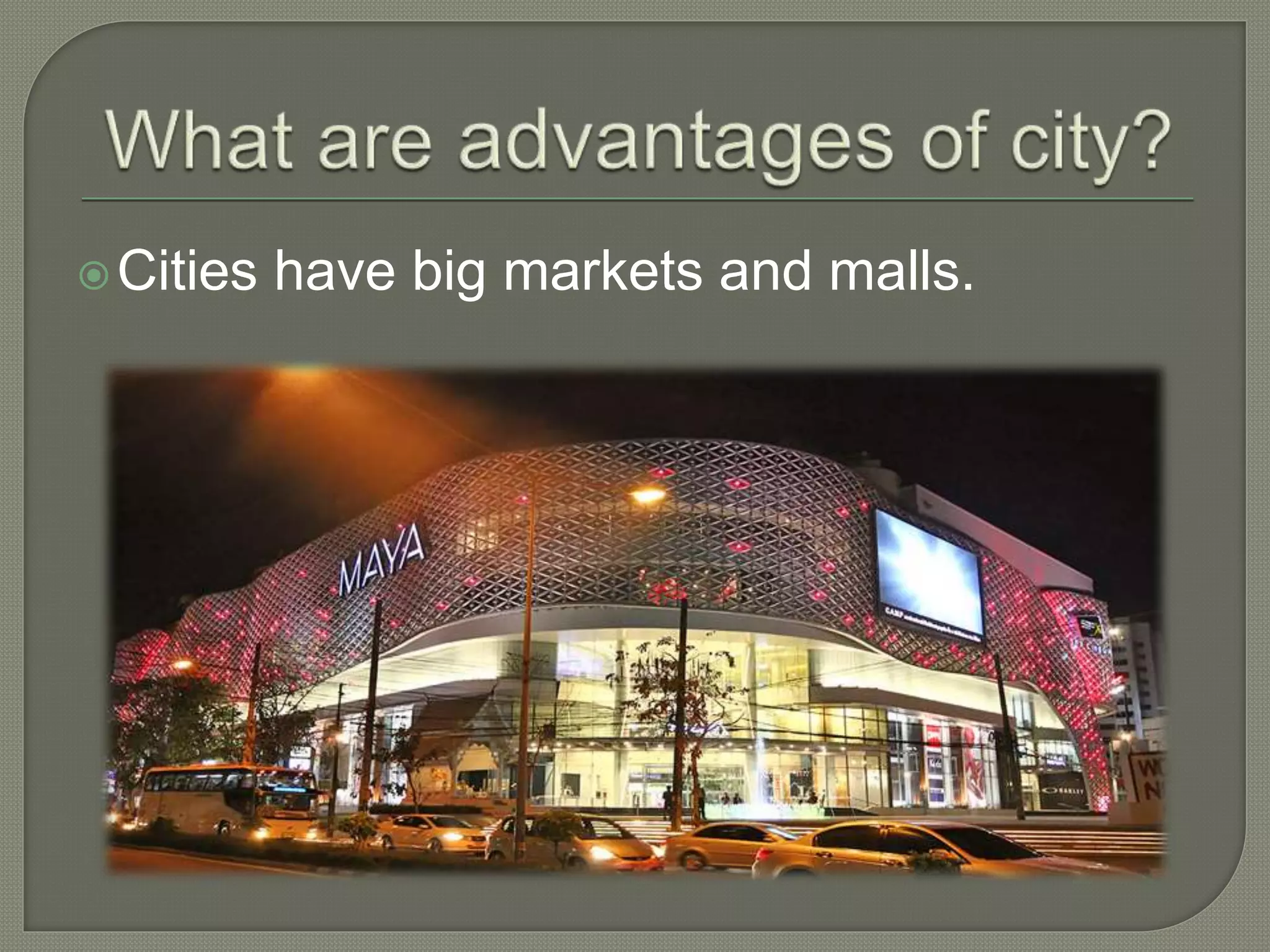 Differences between city and village PPT